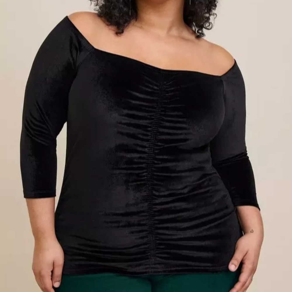 Torrid Velvet Off-the-shoulder Top